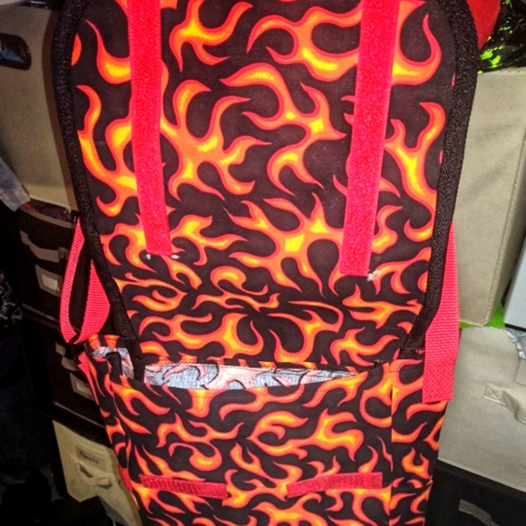 Flaming Cross Body Bag Hand Made in Canvas and water resistant - Picture 6 of 7